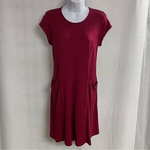 Coldwater creek ladies Burgundy knee length  Dress size MP